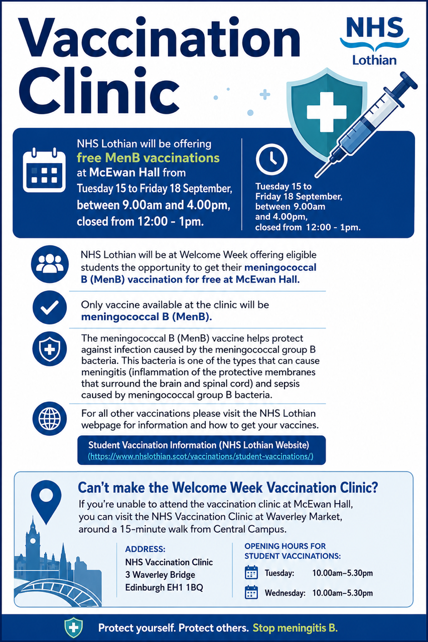 poster showing vaccination details